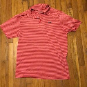 Pink and blue stripped polo